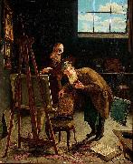August Jernberg Interior from a Studio oil painting